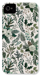 Winter Floral Pattern - Phone Case