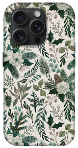 Winter Floral Pattern - Phone Case