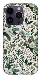 Winter Floral Pattern - Phone Case