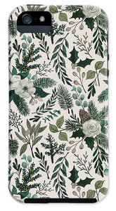 Winter Floral Pattern - Phone Case