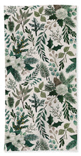 Load image into Gallery viewer, Winter Floral Pattern - Bath Towel