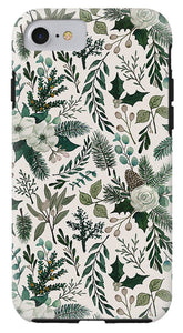 Winter Floral Pattern - Phone Case