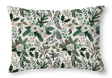 Load image into Gallery viewer, Winter Floral Pattern - Throw Pillow