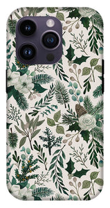 Winter Floral Pattern - Phone Case