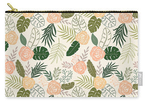 Yellow and Green Tropical Floral Patten - Carry-All Pouch