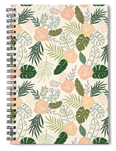 Load image into Gallery viewer, Yellow and Green Tropical Floral Patten - Spiral Notebook