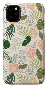 Yellow and Green Tropical Floral Patten - Phone Case